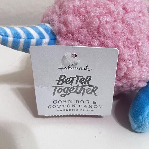 Hallmark Better Together Corn Dog and Cotton Candy Magnetic Plush Pair Set w/TAG - Picture 9 of 11